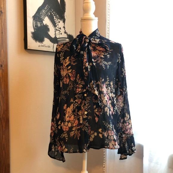 Denim & Supply Ralph Lauren Tops - Denim & Supply Ralph Lauren Pussy Bow Blouse